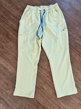 Figs Scrub Pants, Yellow, Sz XL